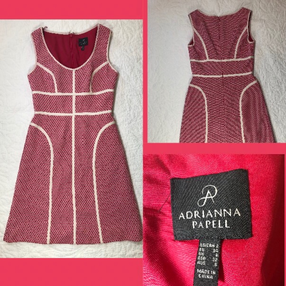 Fuschia Adrianna Papell Dress EUC - Picture 7 of 7